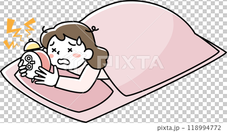 昏昏欲睡的女人被鬧鐘叫醒 118994772