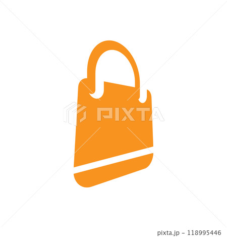 Shopping bag icon logo design template isolated illustration 118995446