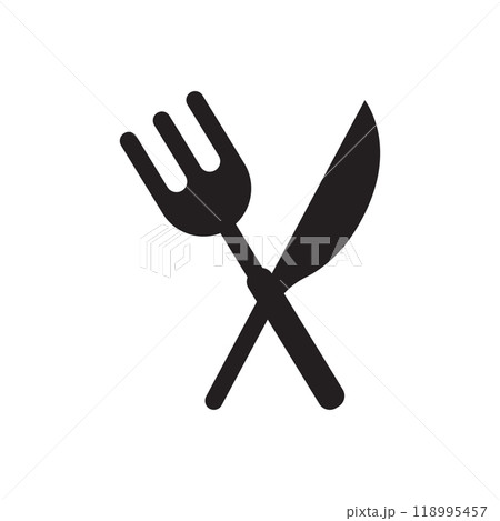 Cutlery icon logo design template isolated illustration Cutlery icon logo design template isolated illustration 118995457