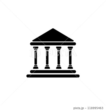 Court icon logo design template isolated illustration 118995463
