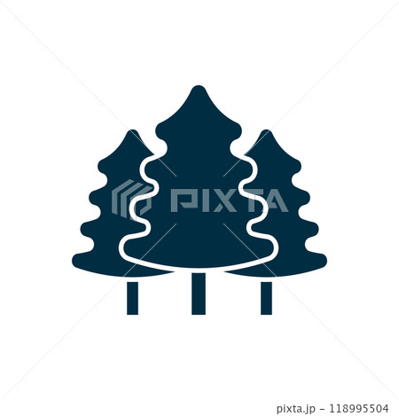 Pine tree icon logo design template isolated illustration Pine tree icon logo design template isolated illustration 118995504