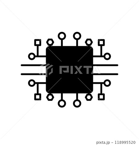 Processor icon logo design template isolated illustration Processor icon logo design template isolated illustration 118995520