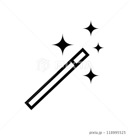 Magic wand icon logo design template isolated illustration 118995525