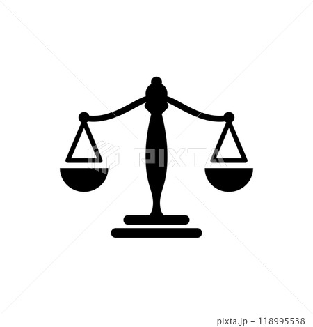 Law scale icon logo design template isolated illustration Law scale icon logo design template isolated illustration 118995538