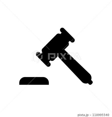 Gavel icon logo design template isolated illustration Gavel icon logo design template isolated illustration 118995540