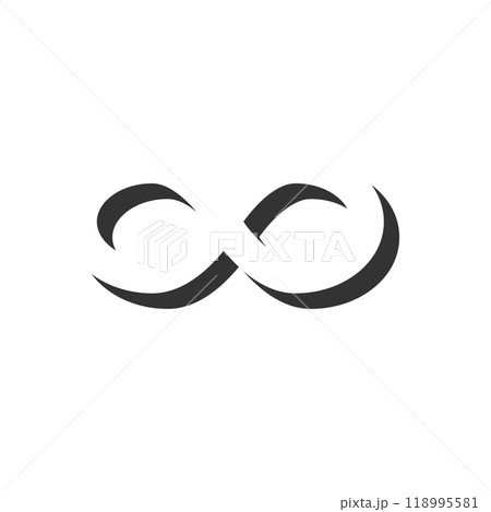 Unlimited symbol icon logo design template isolated illustration 118995581