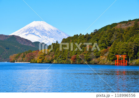 秋　箱根　富士山　芦ノ湖 118996556