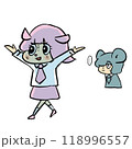 可愛いゆるキャラの表情豊かな手描きイラスト素材 118996557