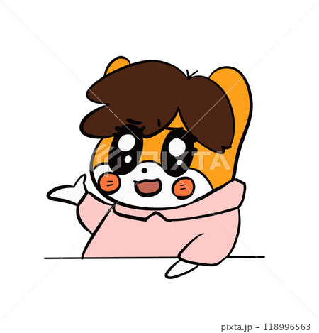 可愛いゆるキャラの表情豊かな手描きイラスト素材のイラスト素材