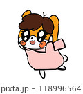 可愛いゆるキャラの表情豊かな手描きイラスト素材 118996564