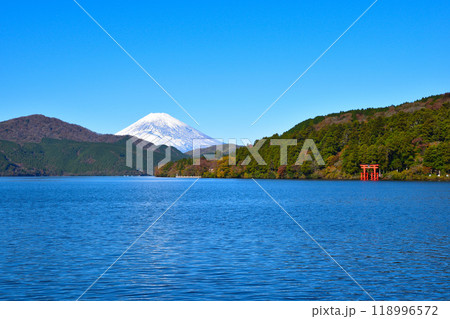 秋 箱根 富士山 芦ノ湖 秋 箱根 富士山 芦ノ湖 118996572