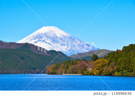 秋 箱根 富士山 芦ノ湖 秋 箱根 富士山 芦ノ湖 118996636