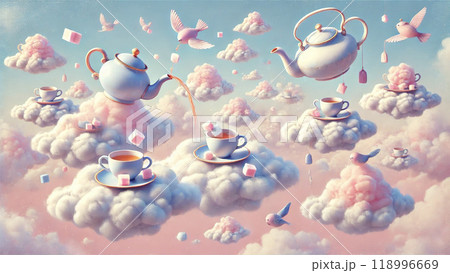 ファンタジックな空のティーセレモニー 118996669