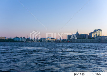 cityscape and view of the Neva River in Saint Petersburg during the White Nights cityscape and view of the Neva River in Saint Petersburg during the White Nights 118996696