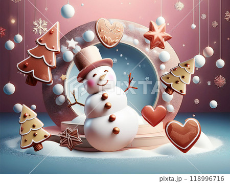 お菓子でできたようなクリスマスイメージ 118996716