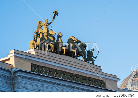 sculpture group above the arch of the General Staff building in St. Petersburg 118996784