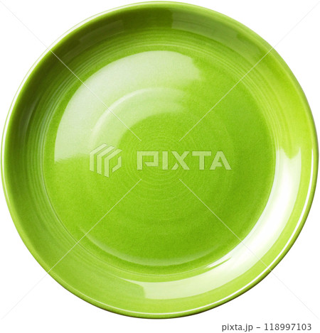 green ceramic plate on white background green ceramic plate on white background 118997103