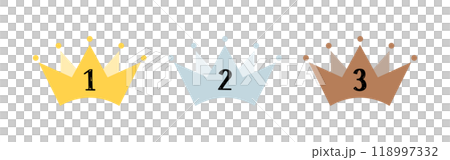 Crown illustration set: 1st, 2nd, 3rd place 118997332