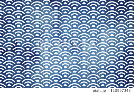水彩の和柄 青海波のイラスト素材 [118997348] - PIXTA