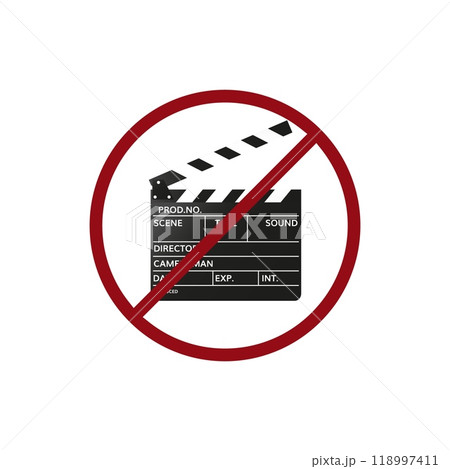 Ban film icon. Forbidden icon sign. 118997411