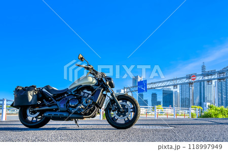 大型アメリカンバイクで横浜みなとみらいツーリング 118997949