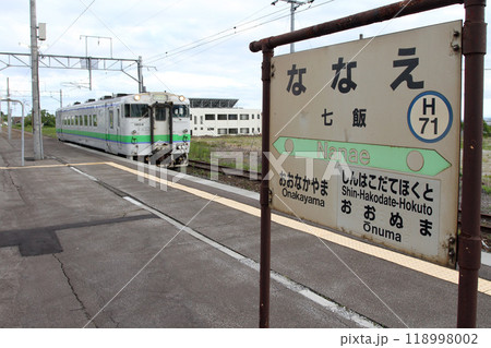 七飯駅　JR七飯駅　ななえ　Nanae　H71　函館本線　藤城線　分岐駅 118998002