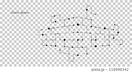 幾何抽象矩形電路科學背景透明 118998342