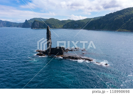 ローソク岩 ドローン空撮 北海道余市町 ローソク岩 ドローン空撮 北海道余市町 118998698