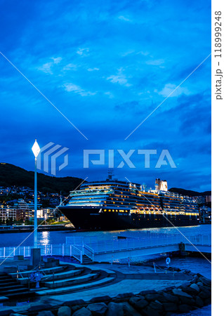 長崎港客船入港(Westerdam)水辺の森公園からの夜景ライトアップ【長崎市】 長崎港客船入港(Westerdam)水辺の森公園からの夜景ライトアップ【長崎市】 118999248