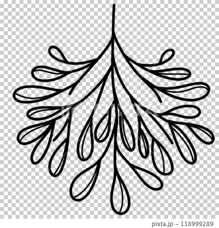 Line art doodle Hand drawn Christmas Winter graphic vector illustration isolated on white background color editable Mistletoe Line art doodle Hand drawn Christmas Winter graphic vector illustration isolated on white background color editable Mistletoe 118999289