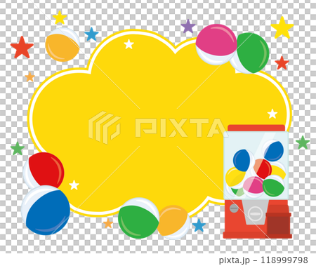 扭蛋框架框架背景（黃色） 118999798