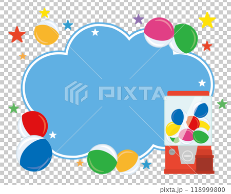 Gachapon frame background (blue) 118999800