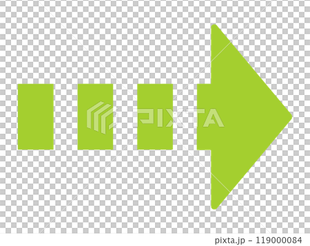 Yellow-green dotted arrow 119000084