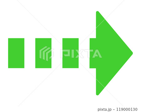 緑の点線矢印 119000130
