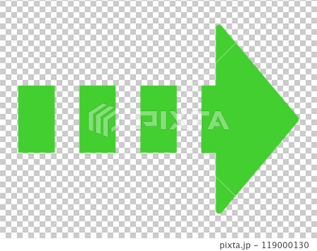 緑の点線矢印 119000130