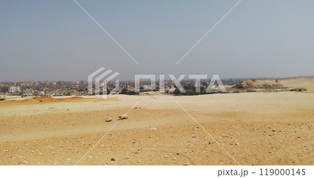 Giza Plateau with a panorama of Cairo. Egypt 119000145