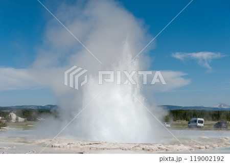 Geyser eruption in Yellowstone 119002192