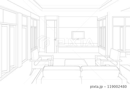 3D illustration of building project 3D illustration of building project 119002480