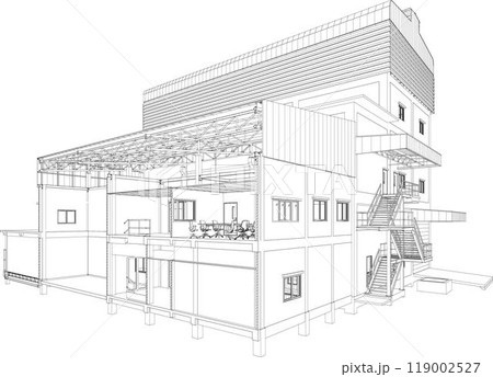 3D illustration of building project 119002527