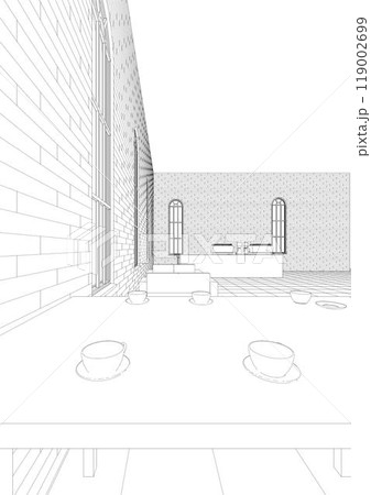 3D illustration of building project 3D illustration of building project 119002699