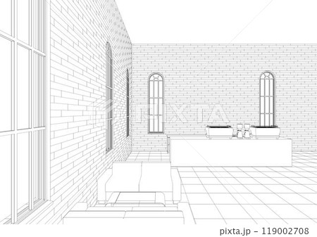 3D illustration of building project 3D illustration of building project 119002708