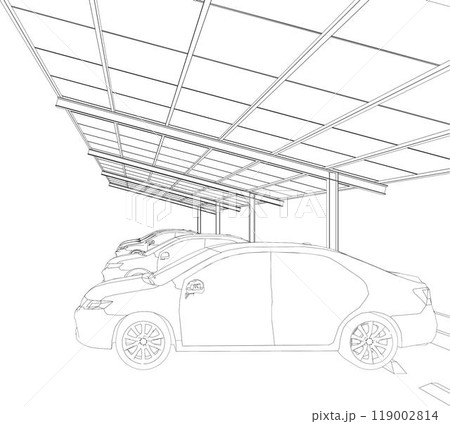 3D illustration of building project 3D illustration of building project 119002814