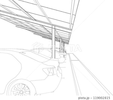 3D illustration of building project 3D illustration of building project 119002815