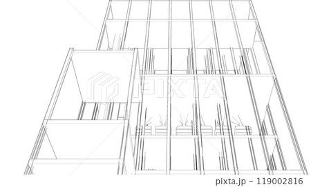 3D illustration of building project 3D illustration of building project 119002816
