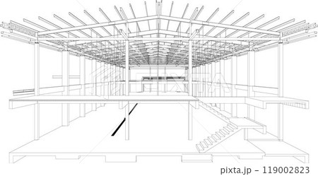 3D illustration of building project 119002823