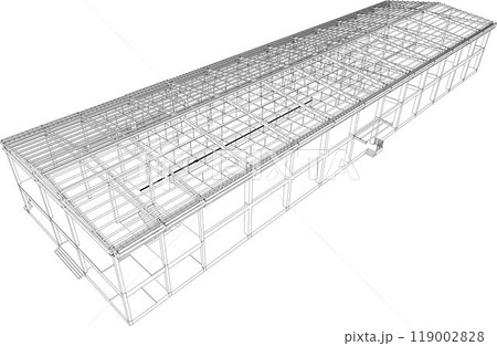 3D illustration of building project 3D illustration of building project 119002828