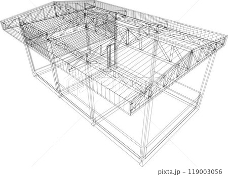 3D illustration of building project 3D illustration of building project 119003056
