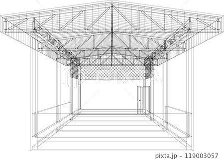 3D illustration of building project 3D illustration of building project 119003057
