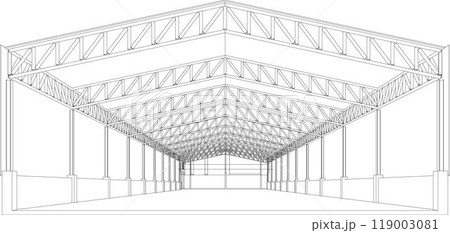 3D illustration of building project 3D illustration of building project 119003081