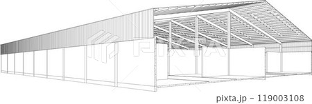 3D illustration of building project 3D illustration of building project 119003108